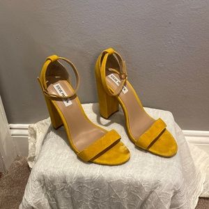 Suede Block-heel Sandals